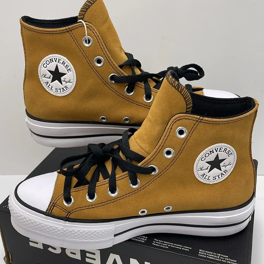 Converse WMNS CTAS LIFT HI DARK SOBA/WHITE/BLACK A13410C Platforms Sneakers